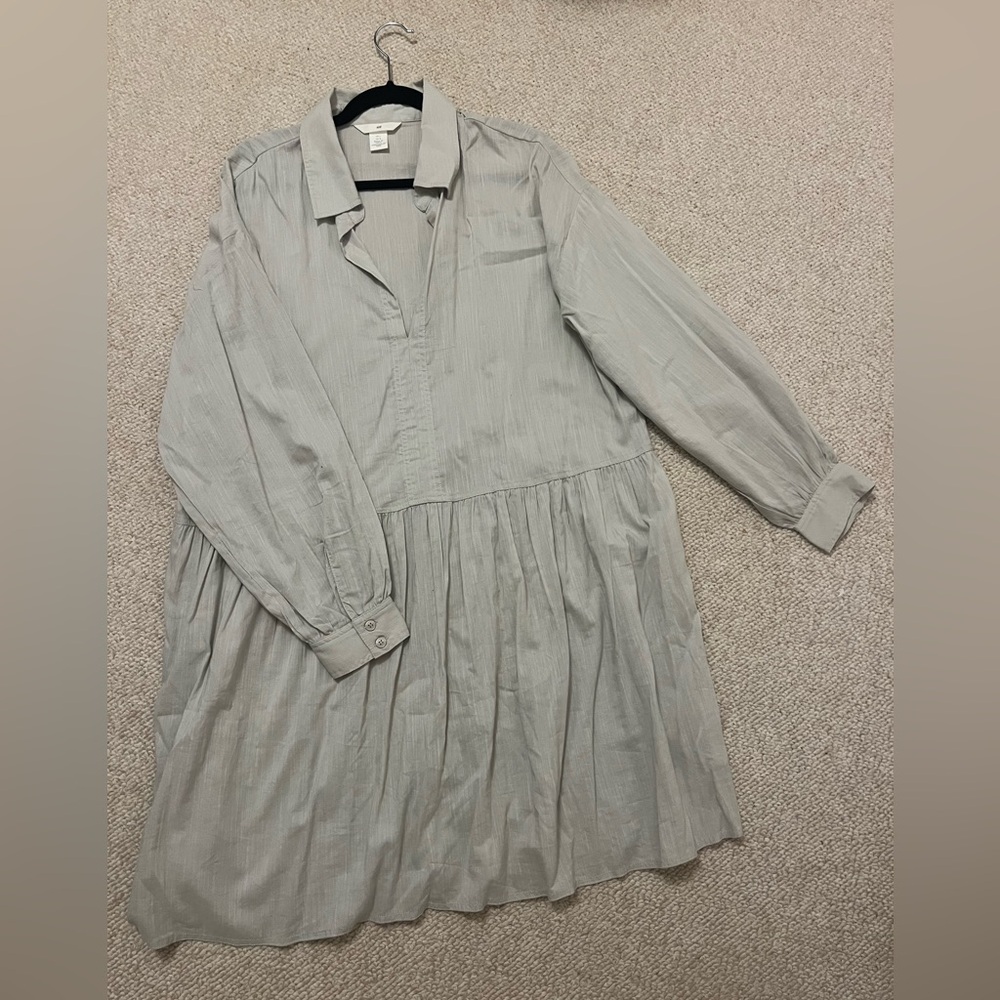 Gray Long-Sleeve Dress